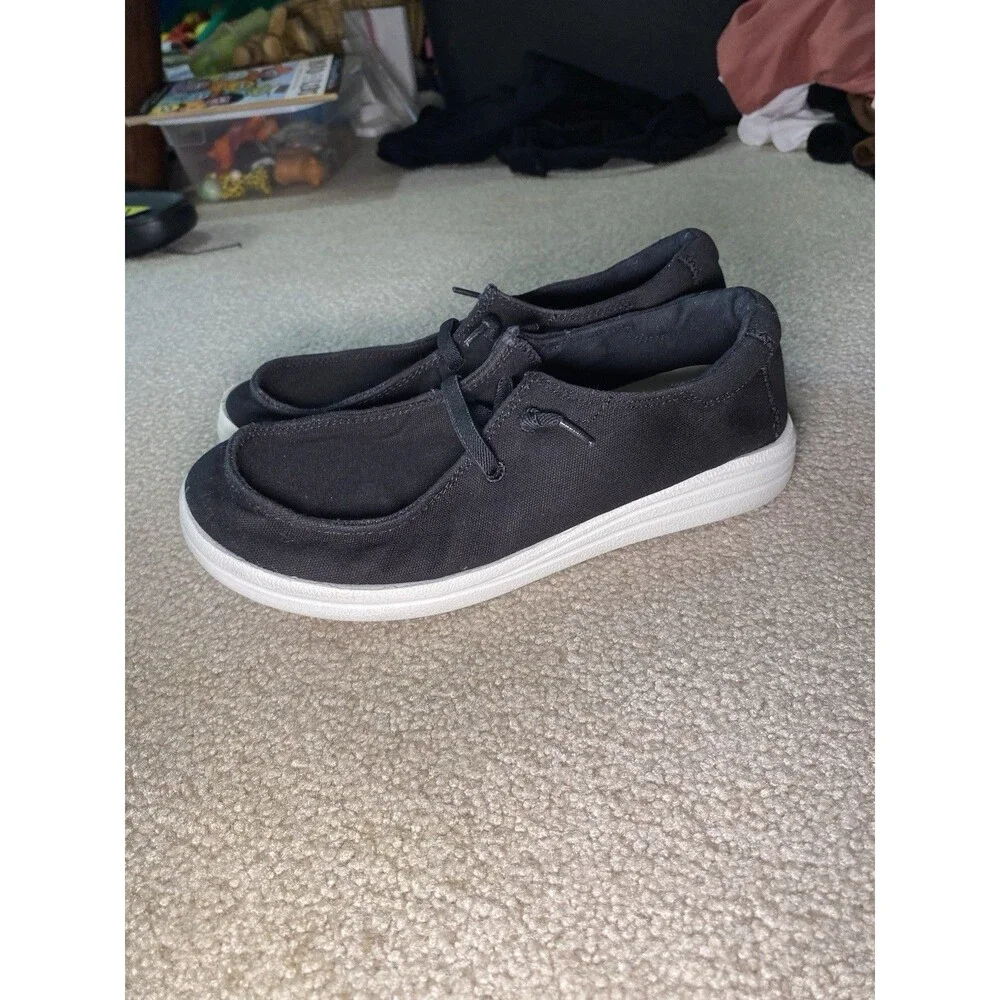 Mad Love Women’s Size 8 Keava Black Canvas Slip On Loafers Comfort Shoes